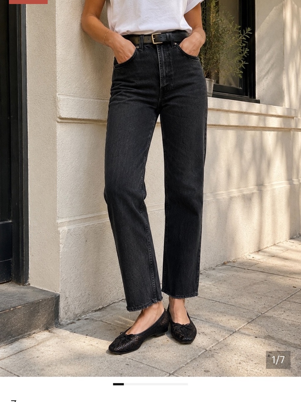 Zara Black Charcoal Wash Women's High-Rise Straight Black Jeans Size 6